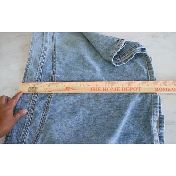 VTG Y2K Gap Jeans Denim Mini Pleated Skirt 20 Preppy Emo grunge Americana Retro - Picture 13 of 13